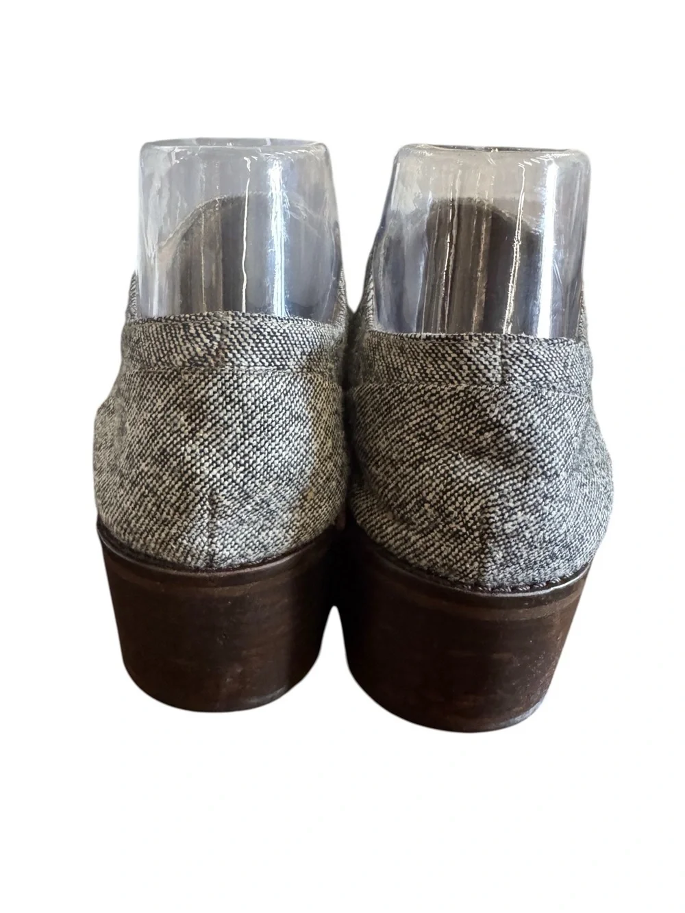 Louise et Cie Tweed Oxford Shoes Gray Leather Sole Size 8M / EU 38